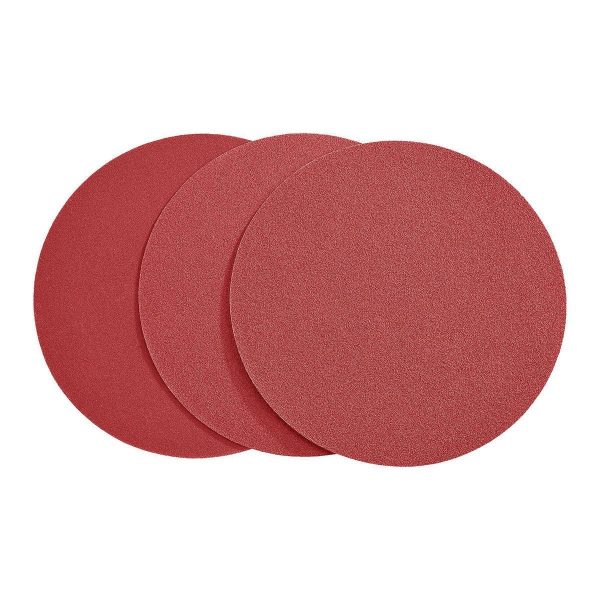 BAUER - 12 in. , 60, 80, 120 Grit Cloth-Backed PSA Sanding Discs with Zirconia Alumina Grain, 3-Piece - 58414