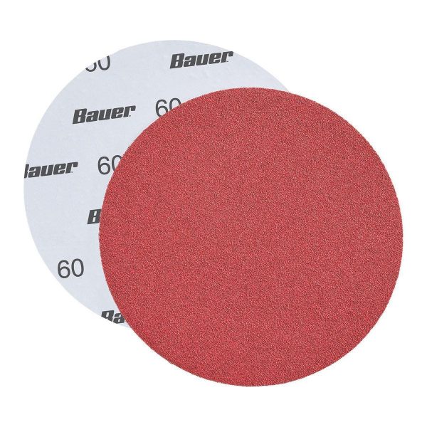 BAUER - 9 in. 60, 80, 120 Grit Cloth-Backed PSA Sanding Discs with Zirconia Alumina Grain, 3-Piece - 58417 - Imagen 3
