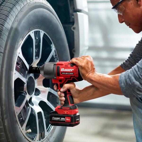 BAUER - 20V Brushless Inalámbrico, Llave de Impacto de Alto Torque 1/2 pulgada - Solo Herramienta - 58514 - Imagen 10