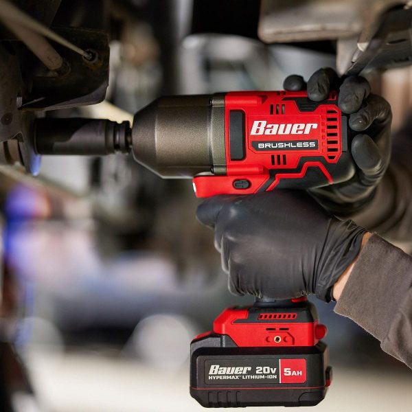 BAUER - 20V Brushless Inalámbrico, Llave de Impacto de Alto Torque 1/2 pulgada - Solo Herramienta - 58514 - Imagen 11