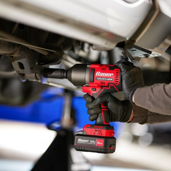 BAUER - 20V Brushless Inalámbrico, Llave de Impacto de Alto Torque 1/2 pulgada - Solo Herramienta - 58514 - Imagen 12
