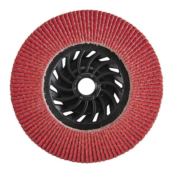 HERCULES - Disco de Lija de Tapa 4-1/2 pulg. x 5/8 pulg. -11 UNC, Grano 60 Tipo 29 con Respaldo de Plástico y Grano Cerámico - 58634 - Imagen 3