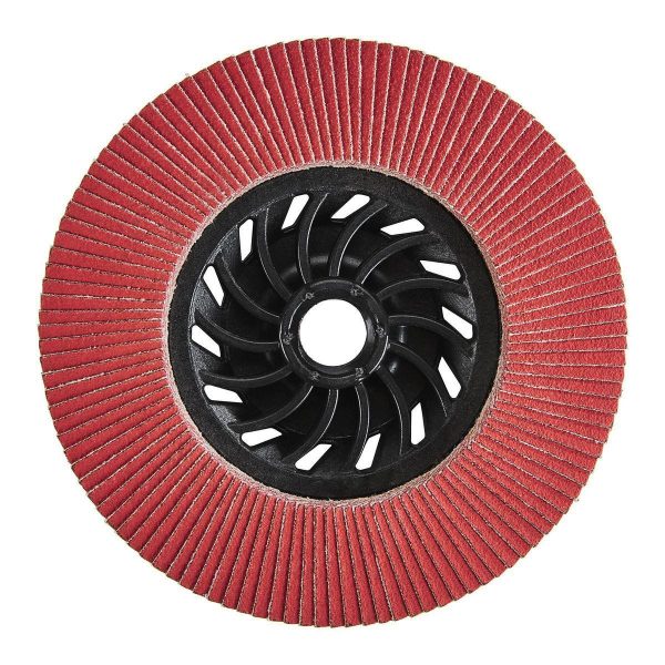 HERCULES - Disco de Lija Abrasiva 4-1/2 pulg x 5/8 pulg -11 UNC, Grado 120 Tipo 29 con Respaldo Plástico y Grano Cerámico - 58635 - Imagen 3