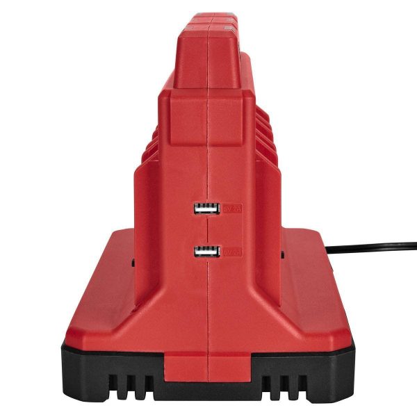 BAUER - Cargador Secuencial de 6 Puertos 20V con Puertos USB Duales - 58673 - Imagen 3