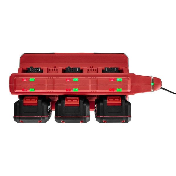 BAUER - Cargador Secuencial de 6 Puertos 20V con Puertos USB Duales - 58673 - Imagen 6