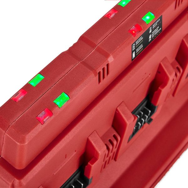 BAUER - Cargador Secuencial de 6 Puertos 20V con Puertos USB Duales - 58673 - Imagen 7