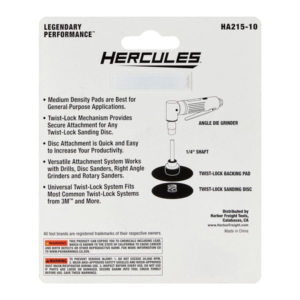 HERCULES - 3 in. Type TR/III Twist Lock Backing Pad - 58689 - Imagen 3