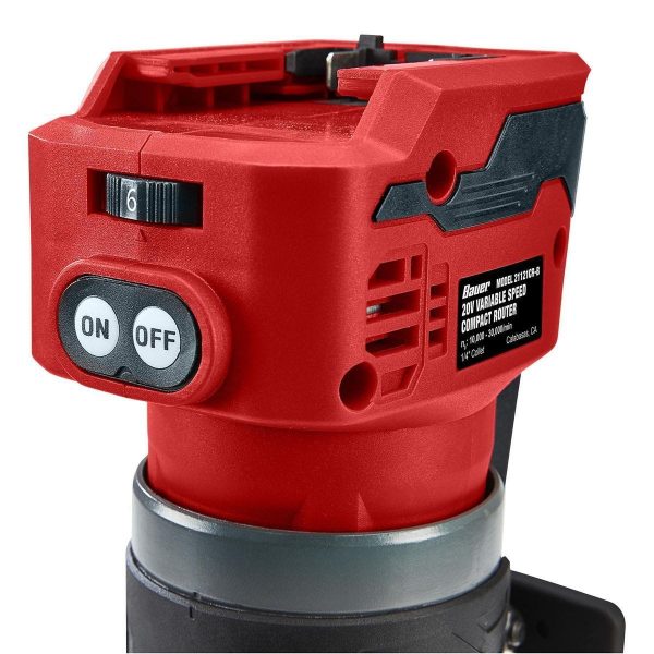 BAUER - 20V Brushless Cordless Variable-Speed Compact Router, Tool Only - 58803 - Imagen 6