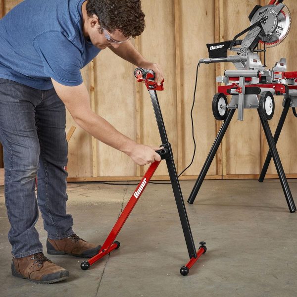 BAUER - 250 lb. Capacity Adjustable Roller Stand with Edge Guide - 58810 - Imagen 8