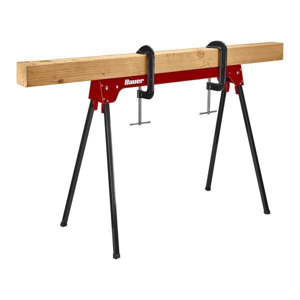 BAUER - 29 in. Steel Folding Sawhorse, 600 lb. Capacity - 58819 - Imagen 4