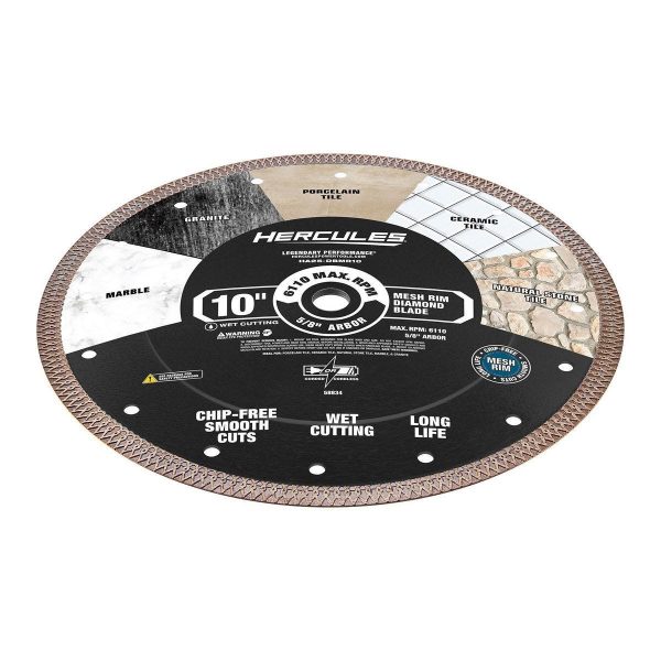 HERCULES - 10 in. Professional Continuous Rim Diamond Blade with Mesh Rim - 58834 - Imagen 3