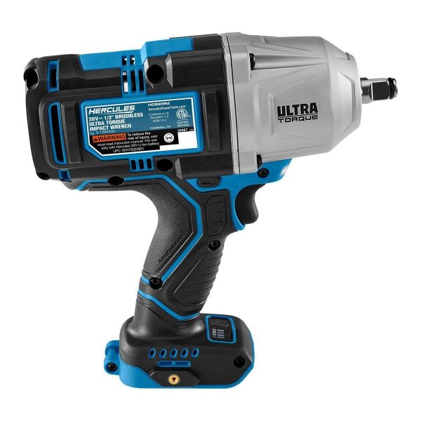 HERCULES - Llave de Impacto Inalámbrica Brushless 20V, 1/2 pulg. con Anillo de Fricción - Sólo Herramienta - 58887 - Imagen 4