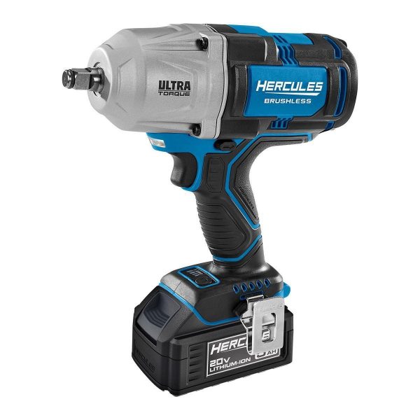 HERCULES - Llave de Impacto Inalámbrica Brushless 20V, 1/2 pulg. con Anillo de Fricción - Sólo Herramienta - 58887 - Imagen 8