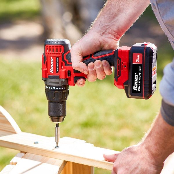 BAUER - 20V Brushless Cordless, 1/2 in. Drill/Driver - Tool Only - 58952 - Imagen 10