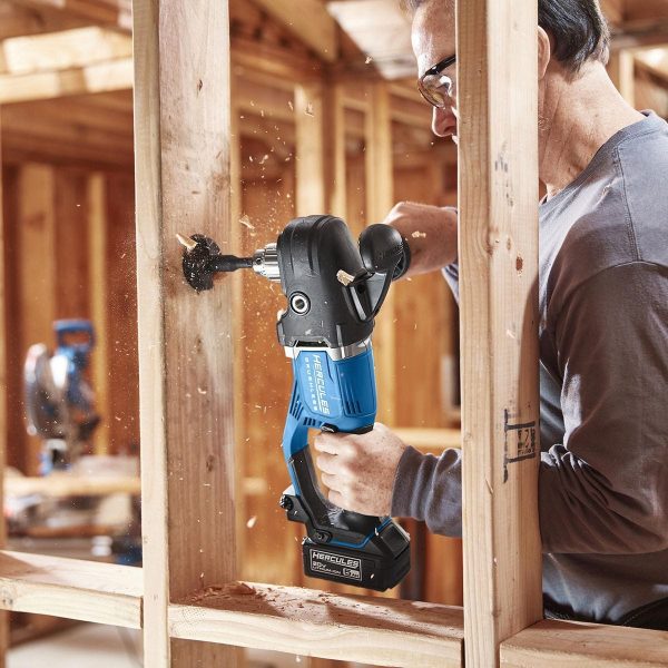 HERCULES - 20V Brushless Cordless, 1/2 in. Variable-Speed Right Angle Drill - Tool Only - 59178 - Imagen 9