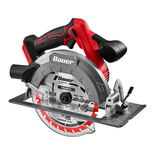 BAUER - Sierra Circular Inalámbrica sin Escobillas 20V, 7-1/4 pulgadas - Solo Herramienta - 59281 - Imagen 4