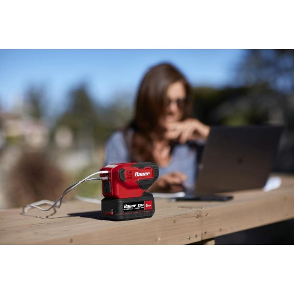 BAUER - 20V 190 Watt Power Source Battery Inverter - Tool Only - 59299 - Imagen 7