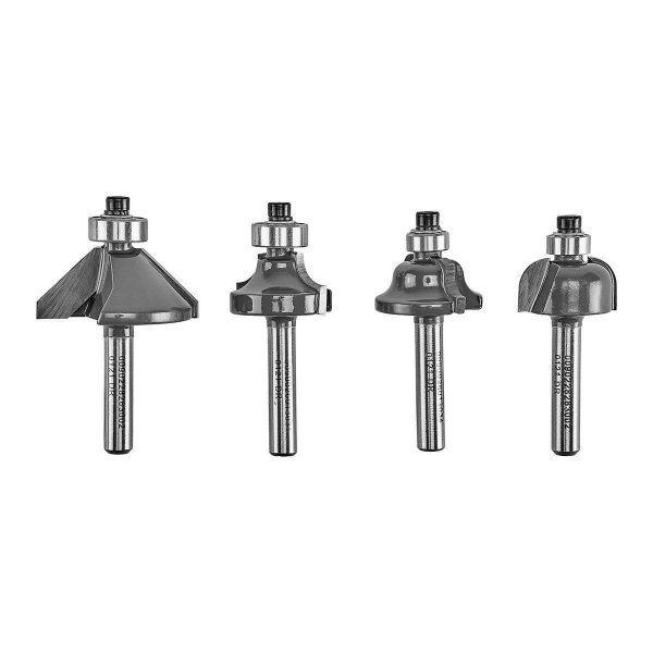 BAUER - Carbide Tip Decorative Router Bit Set, 4-Piece - 59301 - Imagen 3