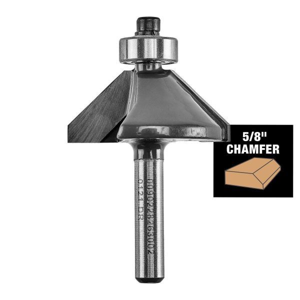 BAUER - Carbide Tip Decorative Router Bit Set, 4-Piece - 59301 - Imagen 4