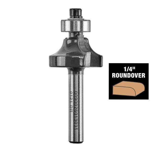 BAUER - Carbide Tip Decorative Router Bit Set, 4-Piece - 59301 - Imagen 5