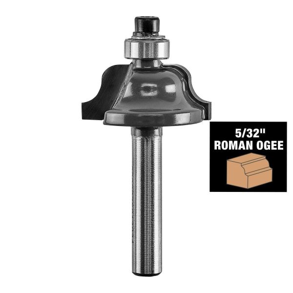 BAUER - Carbide Tip Decorative Router Bit Set, 4-Piece - 59301 - Imagen 8