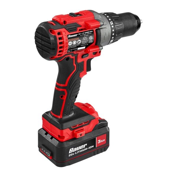 BAUER - 20V Brushless Inalámbrico, Taladro Percutor de 1/2 pulgada - Solo Herramienta - 59368 - Imagen 7