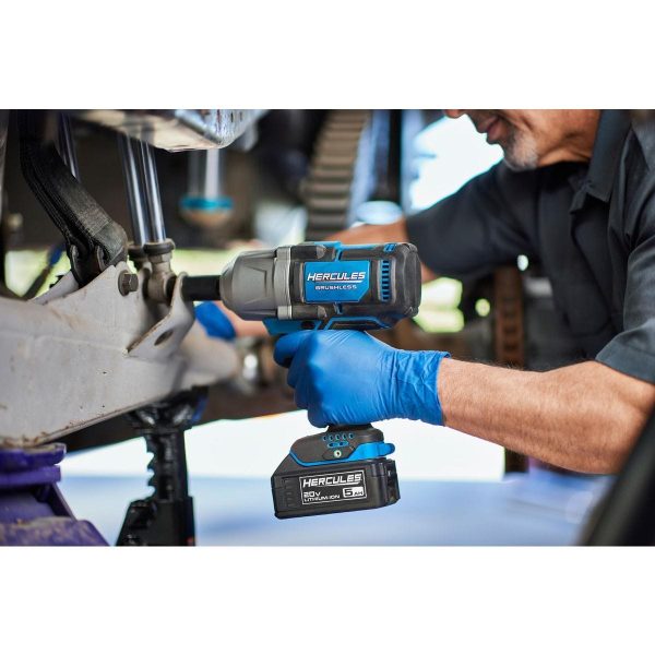 HERCULES - Llave de impacto inalámbrica brushless de alto torque 1/2 pulgada con anillo de fricción - Solo herramienta - 59398 - Imagen 10