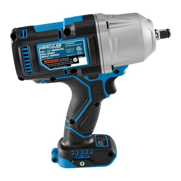 HERCULES - Llave de impacto inalámbrica brushless de alto torque 1/2 pulgada con anillo de fricción - Solo herramienta - 59398 - Imagen 4