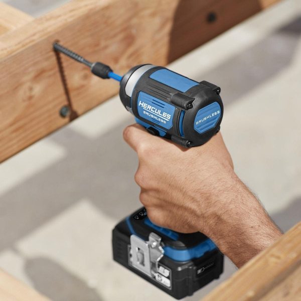 HERCULES - 20V Brushless Inalámbrico, 1/4 pulg. Compacto, Impact Driver 3 Velocidades - Solo Herramienta - 59421 - Imagen 10