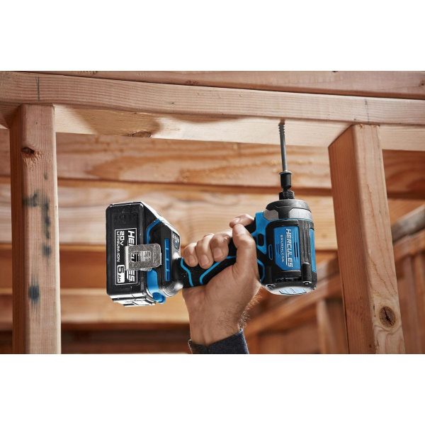HERCULES - 20V Brushless Inalámbrico, 1/4 pulg. Compacto, Impact Driver 3 Velocidades - Solo Herramienta - 59421 - Imagen 12