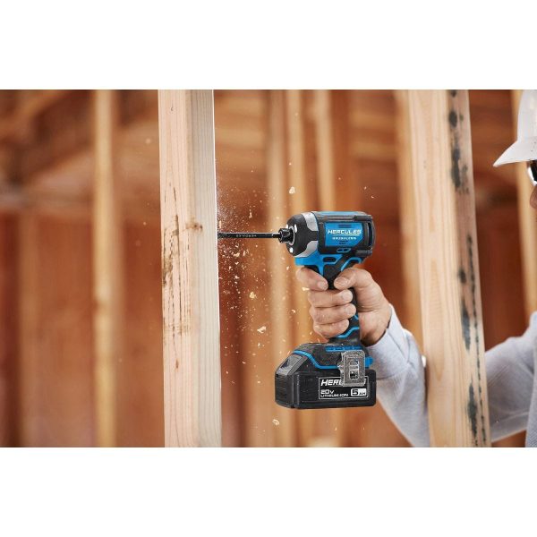 HERCULES - 20V Brushless Inalámbrico, 1/4 pulg. Compacto, Impact Driver 3 Velocidades - Solo Herramienta - 59421 - Imagen 14