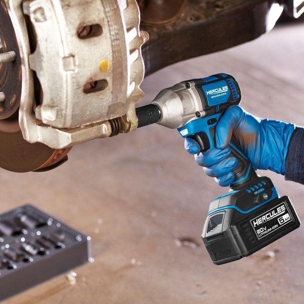 HERCULES - Llave de Impacto Inalámbrica Compacta 1/2 pulg. 4 Modos sin Escobillas 20V con Anillo de Fricción - Solo Herramienta - 59427 - Imagen 11