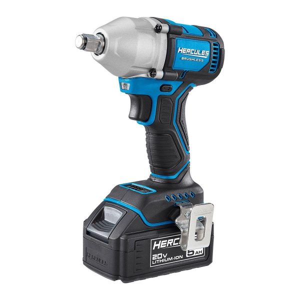 HERCULES - Llave de Impacto Inalámbrica Compacta 1/2 pulg. 4 Modos sin Escobillas 20V con Anillo de Fricción - Solo Herramienta - 59427 - Imagen 8