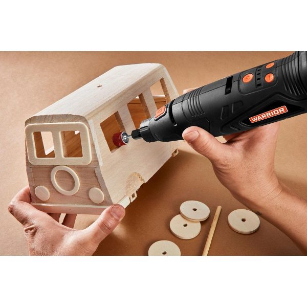 WARRIOR - 12V Herramienta Rotatoria Inalámbrica con 19 Accesorios, Batería y Cargador - 59437 - Imagen 5