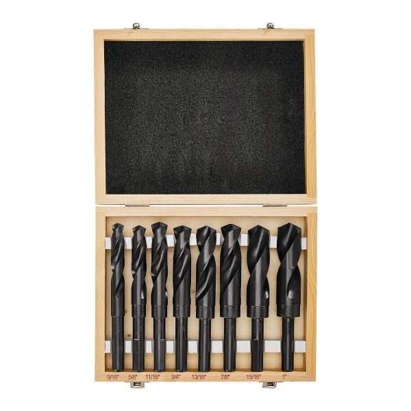 BAUER - Black Oxide Silver and Deming Drill Bit Set, 8-Piece - 59552
