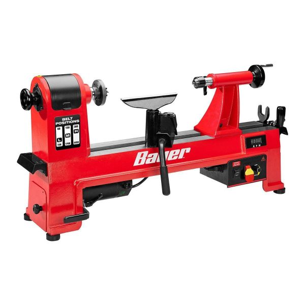 BAUER - 14 in. x 20 in. Electronic Variable-Speed Wood Midi Lathe - 59583 - Imagen 3