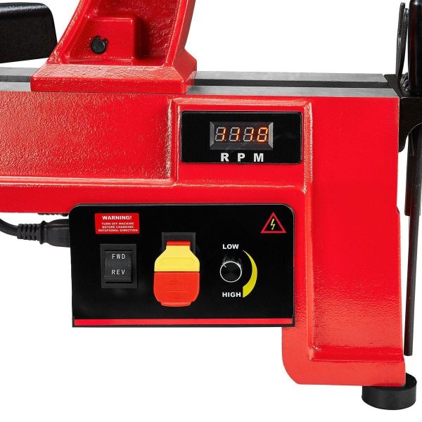 BAUER - 14 in. x 20 in. Electronic Variable-Speed Wood Midi Lathe - 59583 - Imagen 4