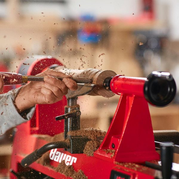 BAUER - 14 in. x 20 in. Electronic Variable-Speed Wood Midi Lathe - 59583 - Imagen 8