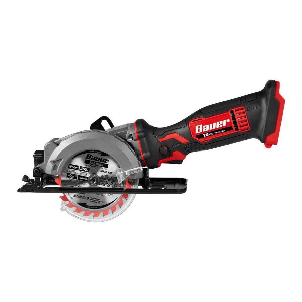 BAUER - Sierra Circular Inalámbrica 4-1/2 Pulgadas 20V - Solo Herramienta - 59612 - Imagen 3