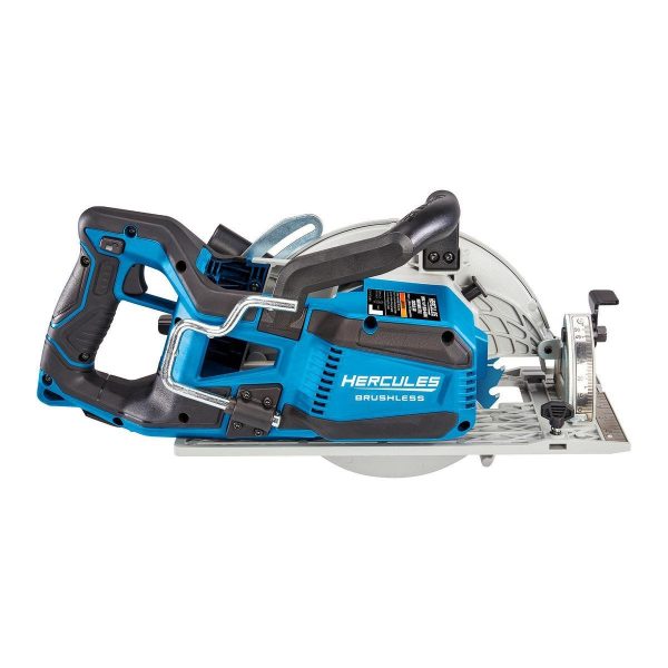 HERCULES - Sierra Circular Inalámbrica Sin Escobillas 20V, 7-1/4 pulgadas, Estilo Worm-Drive con Mango Trasero - Solo Herramienta - 59641 - Imagen 3