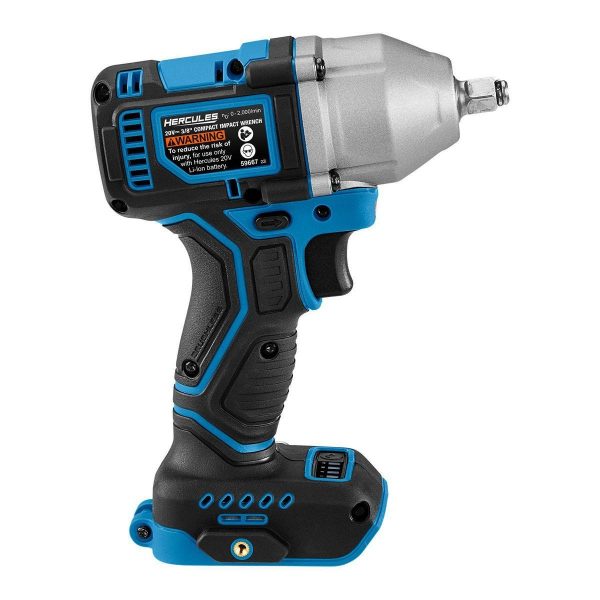 HERCULES - Llave de impacto compacta inalámbrica sin escobillas 20V, 3/8 pulgadas, 4 modos - Solo herramienta - 59667 - Imagen 4