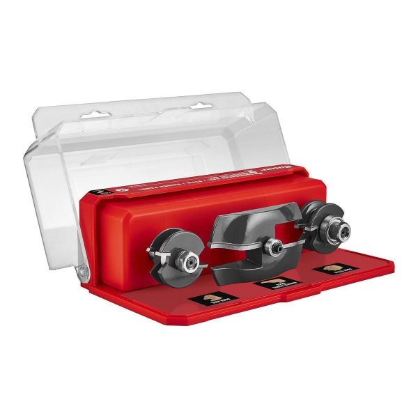 BAUER - Carbide Tip Doormaker Router Bit Set, 3-Piece - 59775 - Imagen 3