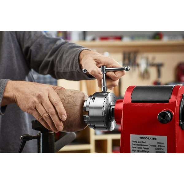 BAUER - Wood Lathe Chuck Set, 6-Piece - 59841 - Imagen 12