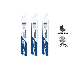 HERCULES - 6 in., 14 TPI Reciprocating Saw Blades, 3-Pack - 56484