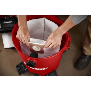 BAUER - 12 to 16 Gallon High-Efficiency Dry Pick-Up Vacuum Dust Collection Bags, 2-Pack - 59465