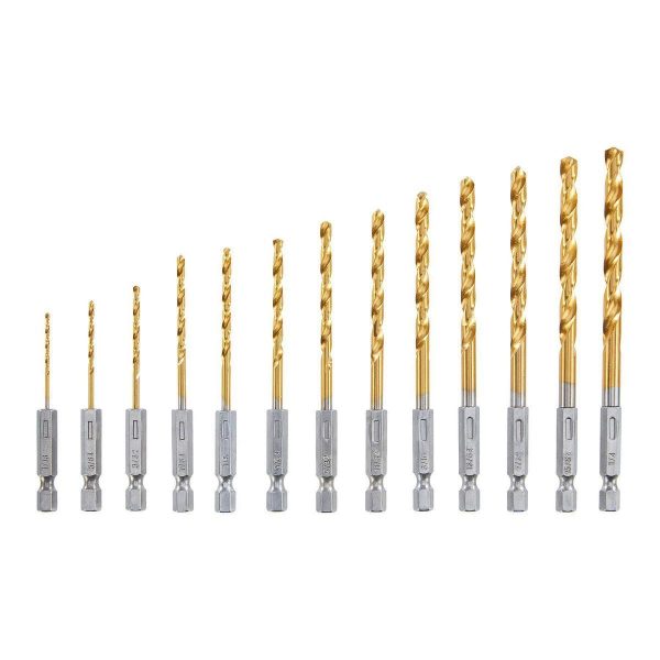 WARRIOR - Titanium Hex Shank Drill Bit Set, 13-Piece - 61621