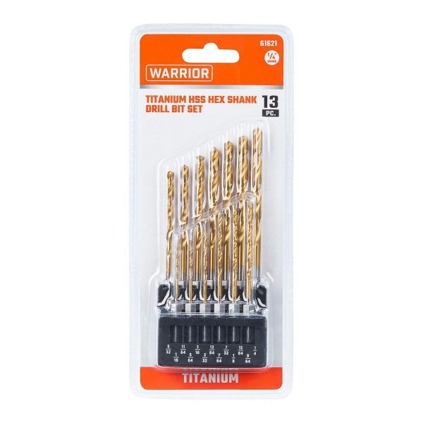 WARRIOR - Titanium Hex Shank Drill Bit Set, 13-Piece - 61621 - Imagen 3