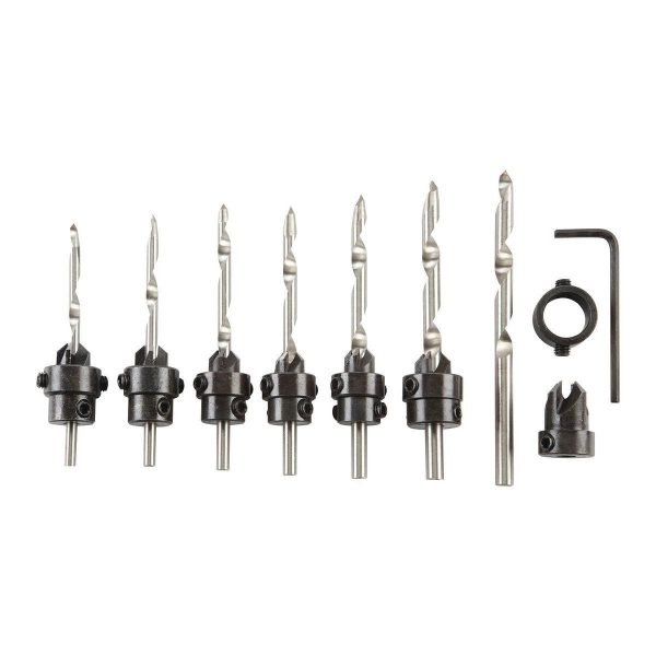 WARRIOR - Carbon Steel Tapered Drill Bit and Countersink Set, 22-Piece - 61635
