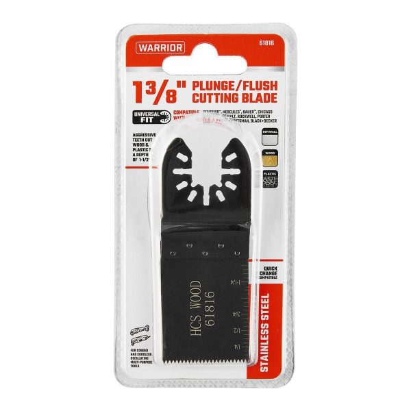 WARRIOR - 1-3/8 in. Plunge/Flush Cutting Blade for Oscillating Multi-Tools - 61816 - Imagen 5