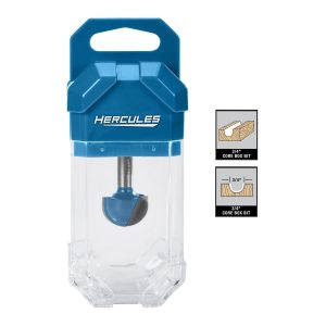 HERCULES - 3/4 in. Core Box Router Bit with 1/4 in. Shank - 59252